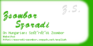 zsombor szoradi business card